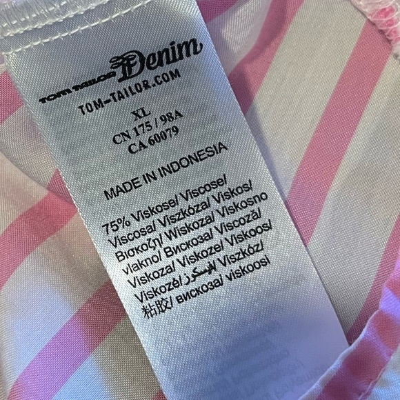 Tom Tailor stripped White & pink  blouse size Xl - Picture 3 of 9